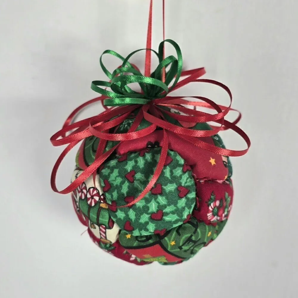 Handmade Quilted Patchwork Christmas Ornaments Country Farmhouse Cottagecore‎